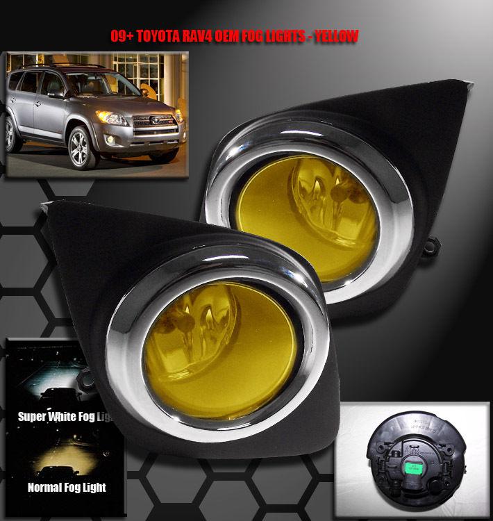 2009-2011 toyota rav4 jdm oem bumper fog lights yellow