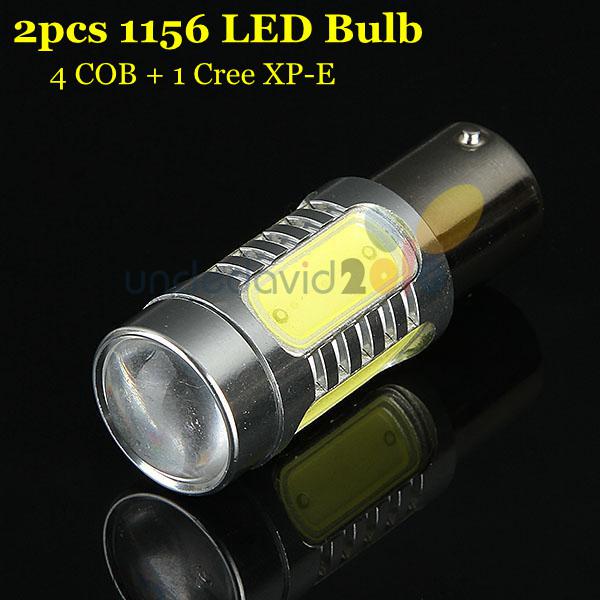 2x 1156 ba15s high power cree cob led bulb turn signal light brake reverse lamp