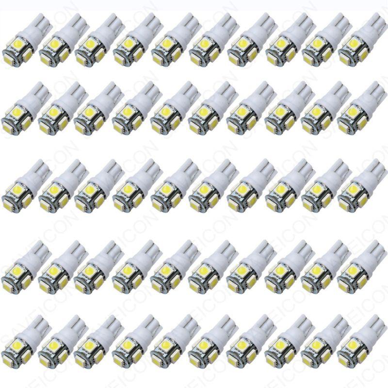 50 x super white t10 5-smd 5050 led light bulbs 192 168 194 2825 wholesale