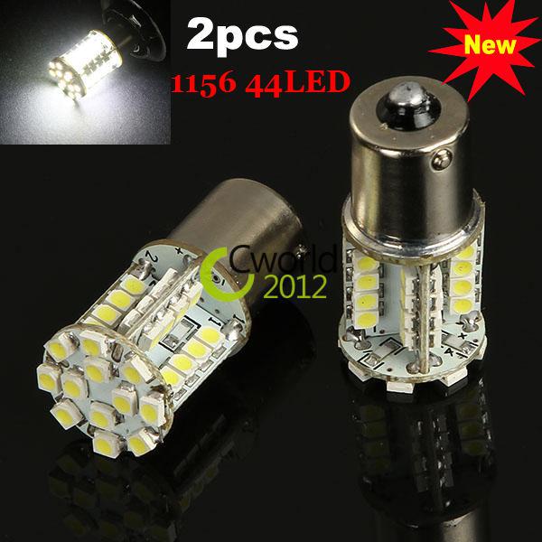 2x 1156 1210 smd 44led car auto led smd lights interior tail stop bulb white 12v