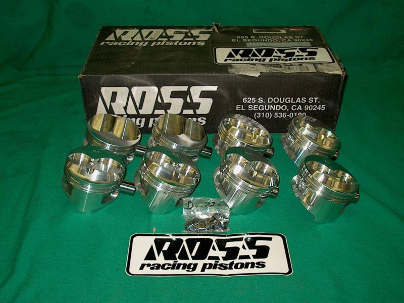 New ross 90461 forged lt wt dome racing pistons 350 sbc 4.030" bore je srp mahle