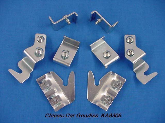 1955-1956 ford fender skirt mounting clip set. new!