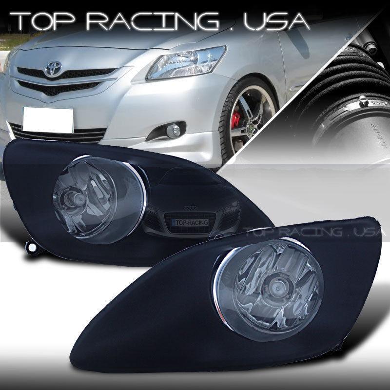 07-08 toyota yaris 4dr ikon clear oe style bumper fog lights lamps w/ switch