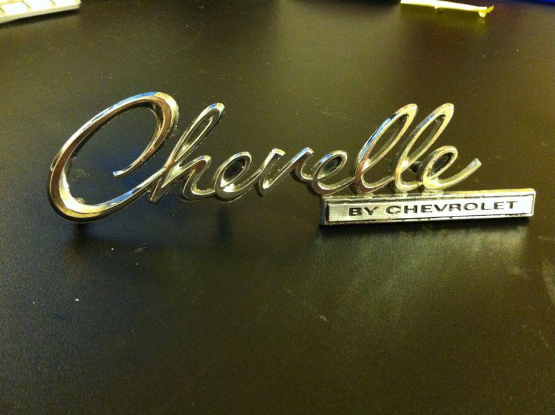 1969 chevrolet chevelle trunk emblem vintage oem classic