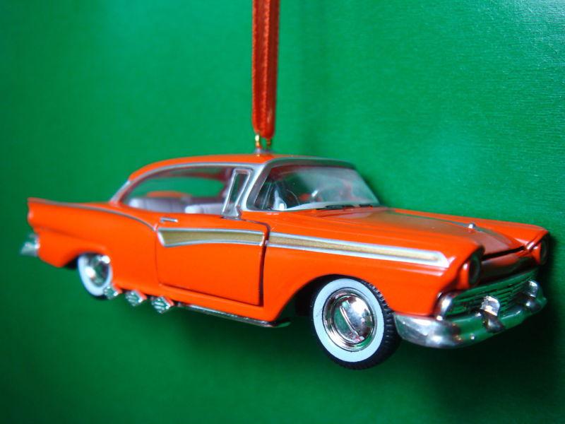 1957 '57 ford fairlane orange christmas tree ornament