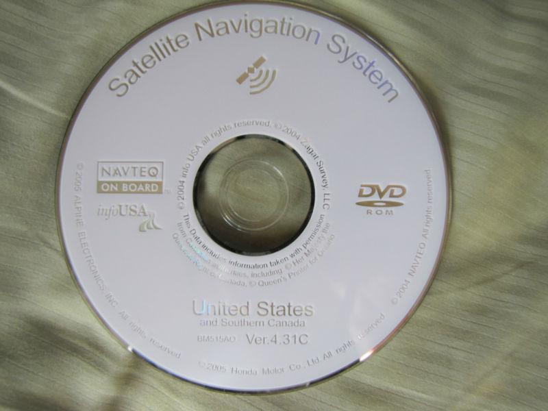 2005-2007 acura & honda navigation gps data dvd disc white dvd map ver 4.31c