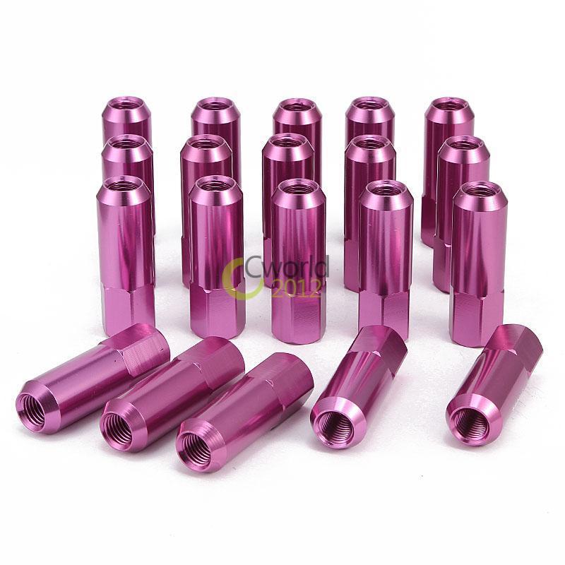 M12x1.5mm purple aluminum wheel rim racing lug nuts 20 pieces for honda toyota  