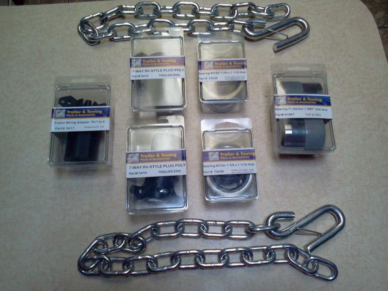 Lot of utility / boat trailer towing repair parts...new...factory sealed...look