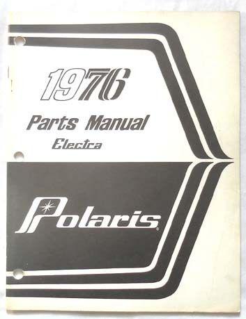 1976 polaris electra    snowmobile  parts catalog book original