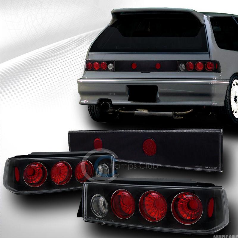 Jdm blk clear altezza tail lights rear trunk brake lamp 88-91 honda civic 3d 3dr