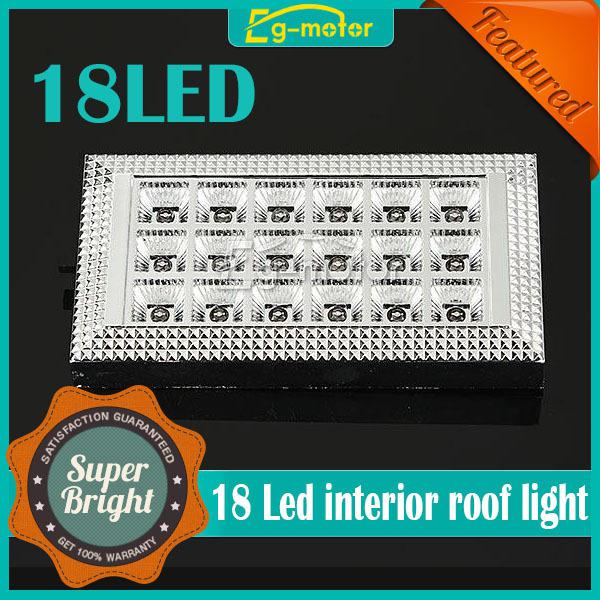 18-led super bright dome roof car interior ceiling lamp light dc12v diy white