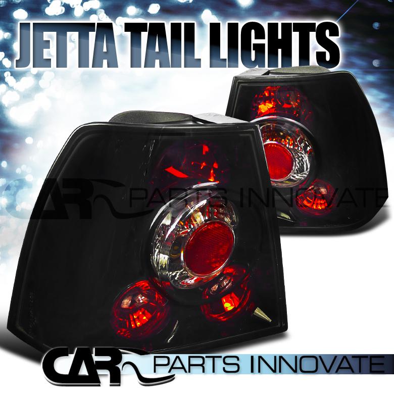 Fit 99-05 jetta bora mk4 piano black dark smoke tail lights brake rear lamp