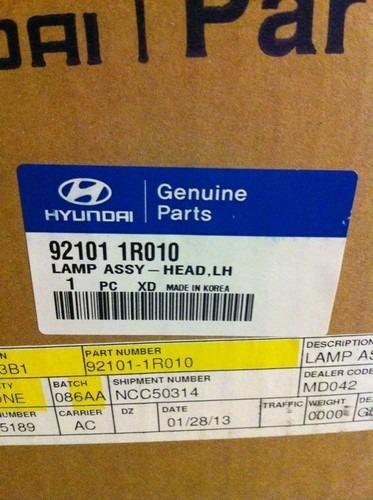 Left headlamp 2012-13 hyundai accent