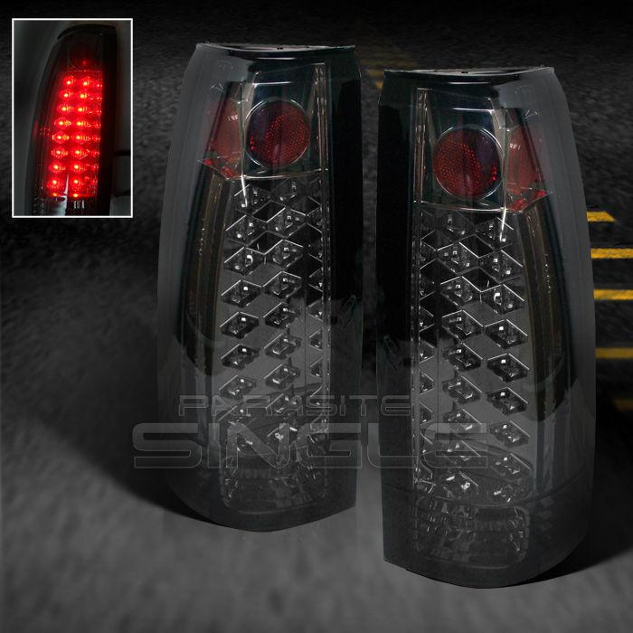 88-98 c10 c/k sierra pickup suburban tahoe yukon smoked led tail lights