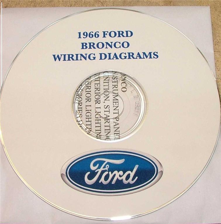 1966 ford bronco wiring diagram manual on cd