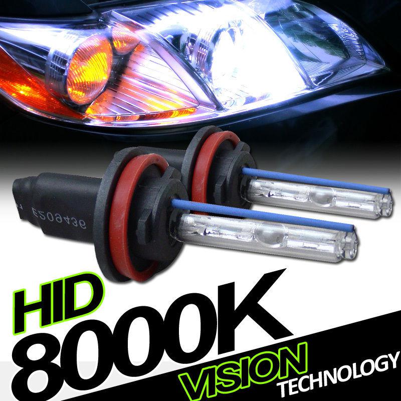 2x h11/h8/h9 bulb 8000k blue xenon hid conversion kit fog/driving light 35w 3