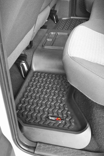 Rugged ridge all terrain rear floor liner mat black 2012-2013 ram quad cab 