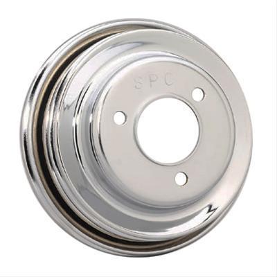 Summit crankshaft pulley v-belt 3-groove 7.8" steel chrome bbc long pump ea