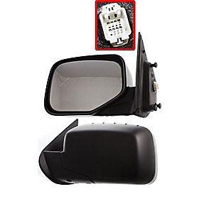 Textured black power side view door mirror assembly pair set driver+passenger