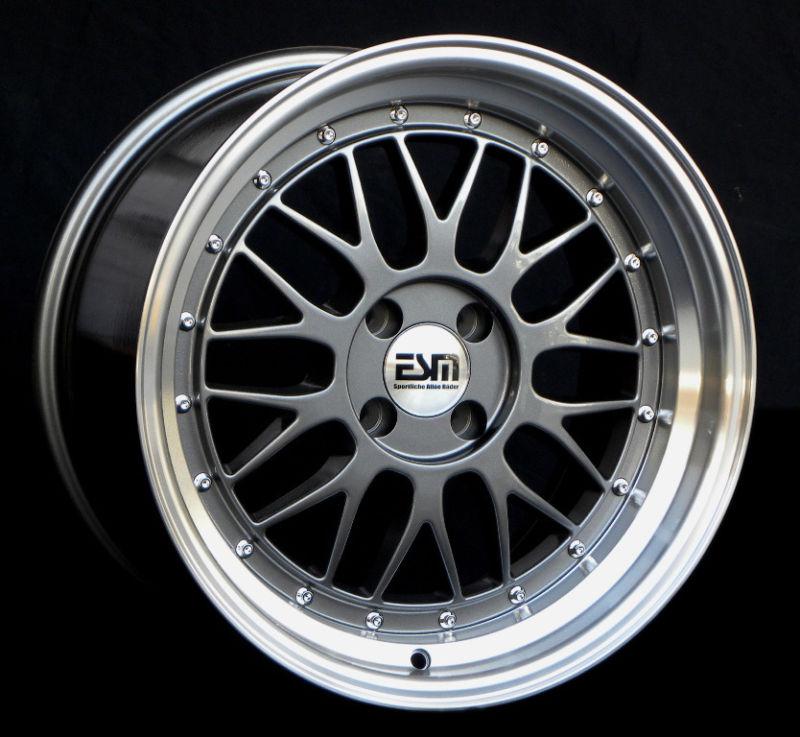 17x8 17x9 17" lm wheels rims 4x100 esm 004 honda