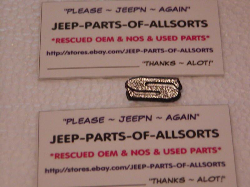 Nos 50s 60s 70s  am amc nash rambler  chrome letter  s  script emblem  logo trim