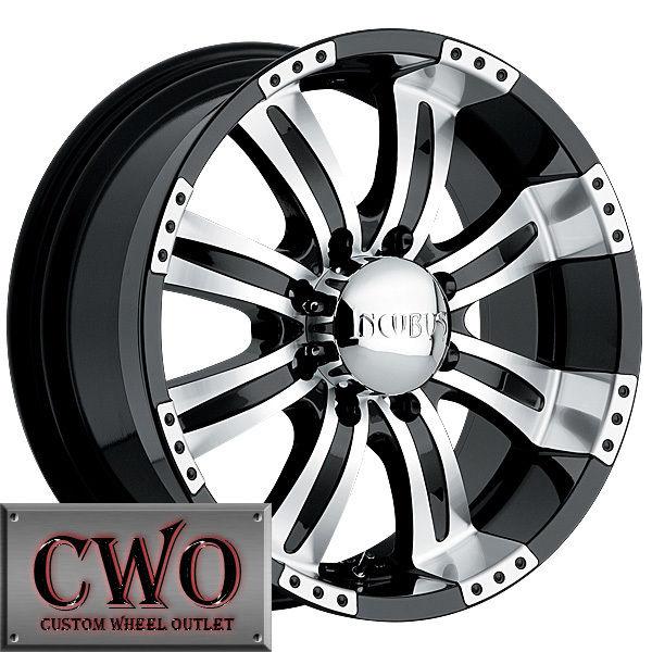 18 black poltergeist wheels rim 6x139.7 6 lug titan tundra gmc chevy 1500 sierra