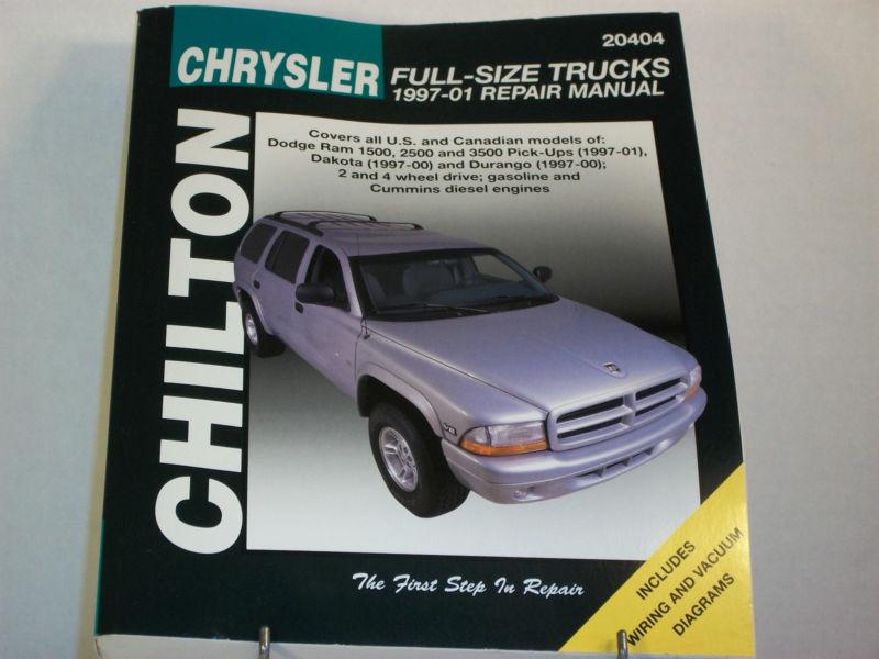 Chilton chrysler repair manual full size trucks1997-2001 