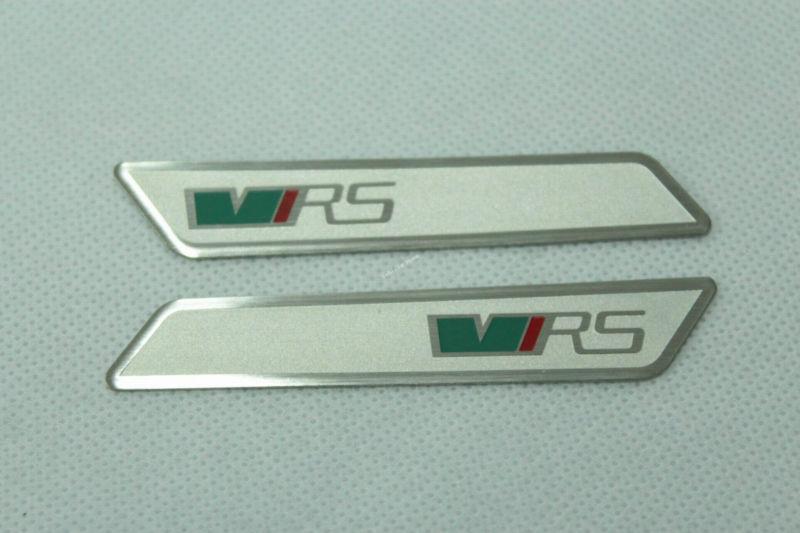 Pair silver rs stainless steel seat lift wrench insert trim for vw skoda octavia