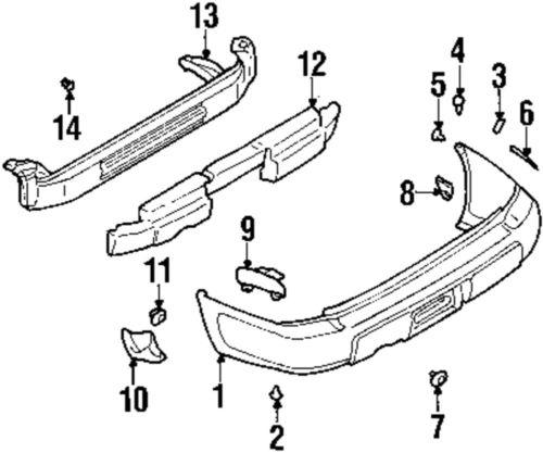 Subaru oem 57760fc190 rear bumper-reinforcement beam