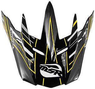 New msr helmet parts 011 velocity adult, black/yellow/white, visor