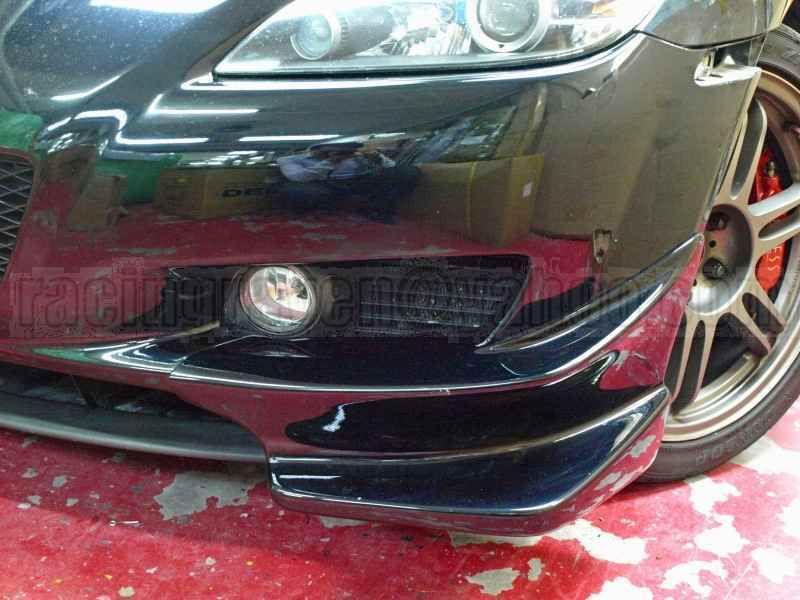 Painted mazda 04-08 rx8 front bumper splitters canards aprons flippers lip