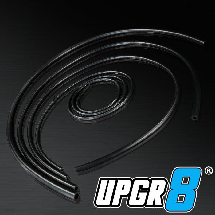 Upgr8 4mm 6mm 8mm 12mm 0.5" 1/4" 5/16" inner diameter black vacuum silicone hose