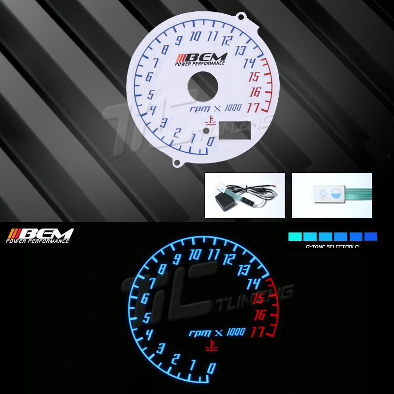 2001-2005 honda cbr600f4i bike el glow tachometer gauge face overlay instrument