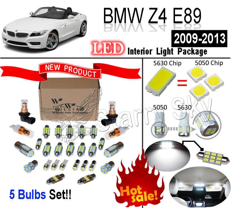 5 pcs super white 5630 led interior light package kit for bmw z4 e89 error free