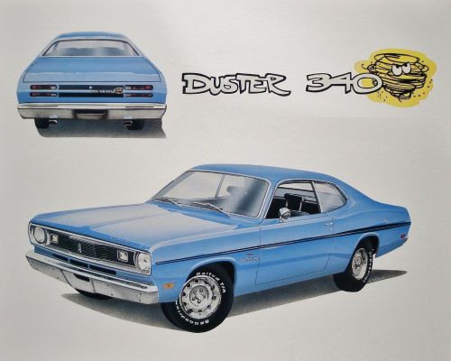 Duster valiant plymouth - 1970 1971 1972 1973 340 - 12 dealer posters art prints