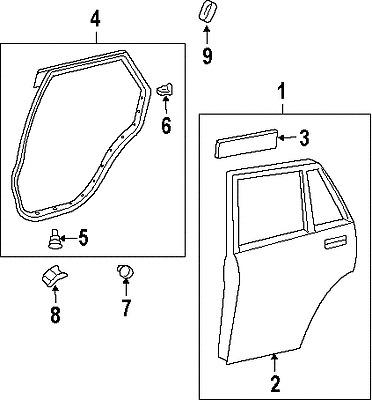 Lexus 671130e010 genuine oem factory original outer panel