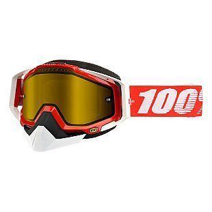 100% racecraft 2015 snow goggles/yellow lens red/white