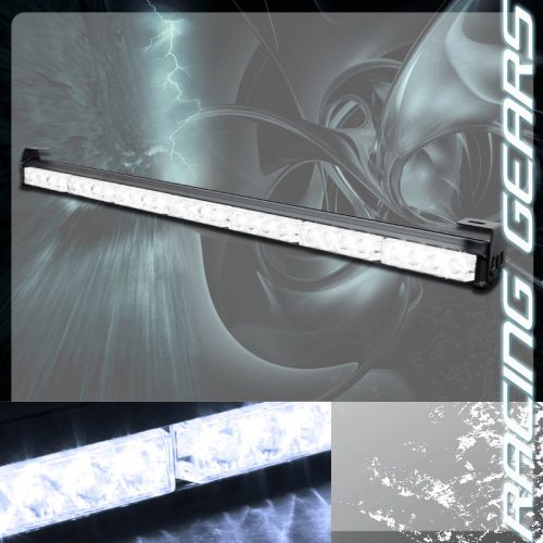 Universal white led 31.5&#034; traffic advisor 7 modes warning flash strobe light bar