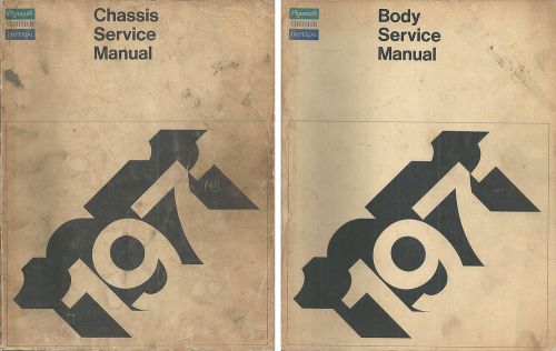 Original 1971 mopar plymouth service manual 2 book set chassis &amp; body