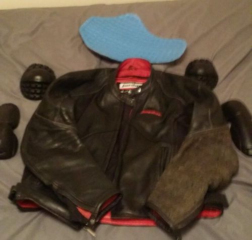 Michael jordan motorsports motorcycle leather jacket, 44/large, matrix edition