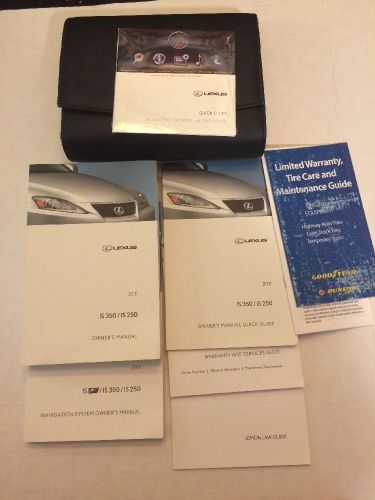 2011 lexus is350 is250 with navigation owners manual and case