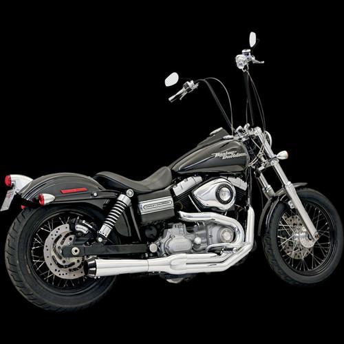 Road rage ii mega power exhaust systems, chrome for 1991-2011 harley dyna