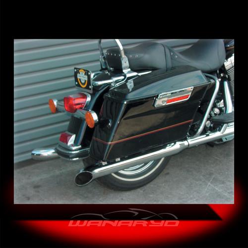 Cycle shack two-piece turnout mufflers for 1995-2013 harley touring