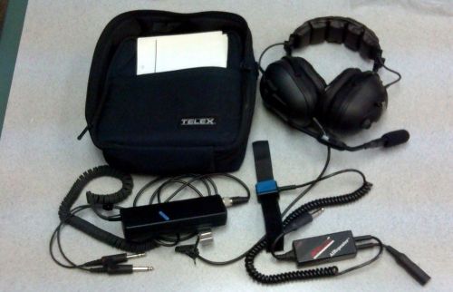 Anr telex noise reduction pilot aviation headset 70800-003 w/airepeater recorder