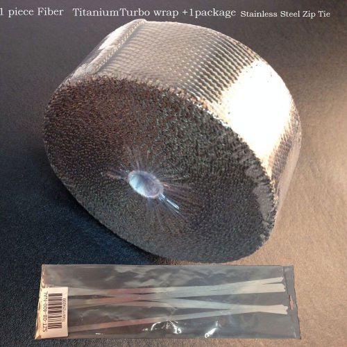 1 titanium exhaust header turbo wrap  2 in. ×1/16 in.×50 ft and1 package zip tie