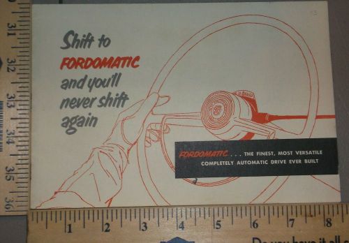 1953 ford brochure fordomatic