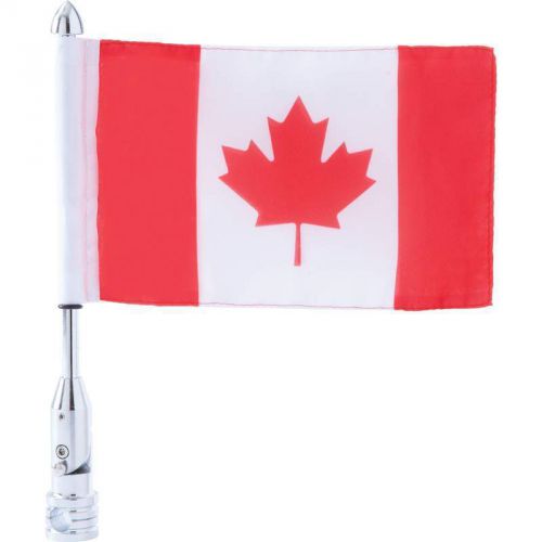 Motorcycle flagpole mount and  canada flag 6&#034; x 9&#034;  with 13&#034; flag pole mount