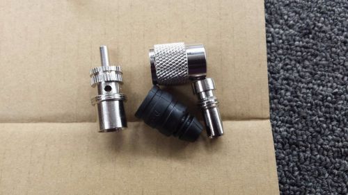 Lot of 5 pl-259 uhf male connectors with rg58 coax cable adapter &amp; watertight