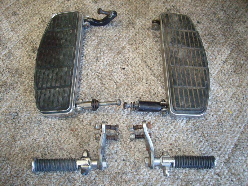 Harley shovelhead panhead floorboards and passenger pegs with mounts fits 65-84 