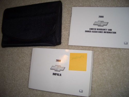 2008 08 chevrolet impala oem owners manual set with suplements original factory